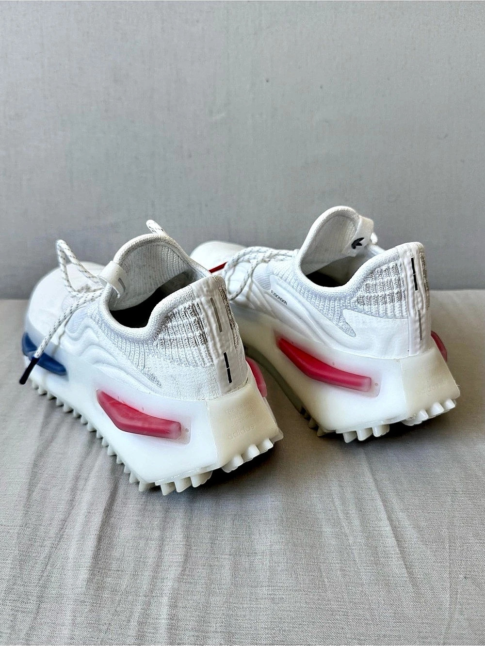 Adidas NMD S1 FS "Copa" White Red Blue Sneakers with Fusionskin Uppers - Sz 8.5 - Picture 3 of 10